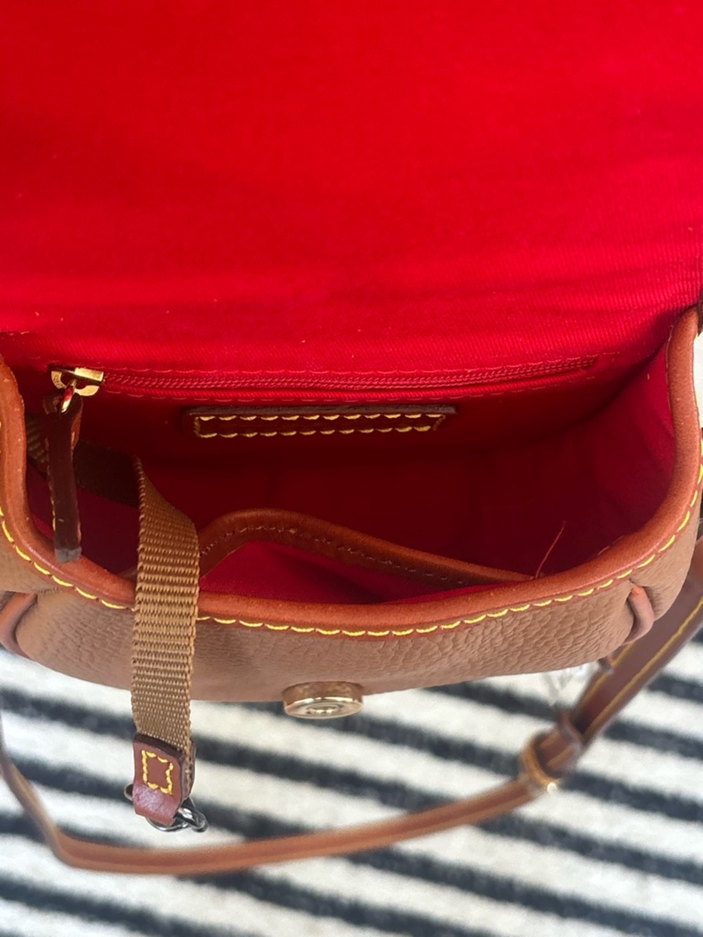 Dooney & Bourke Caramel All Weather Leather Duck Crossbody - Picture 5 of 7
